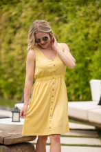 Load image into Gallery viewer, Beverly Button Dress - Yellow