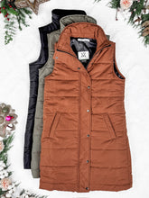 Load image into Gallery viewer, Harlow Long Vest - Cinnamon