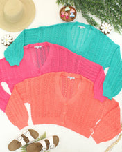 Load image into Gallery viewer, Callie Cropped Cardigan - Melon