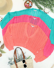 Load image into Gallery viewer, Callie Cropped Cardigan - Melon