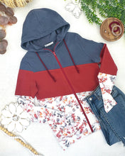 Load image into Gallery viewer, Colorblock Fullzip - Autumn Watercolor Mix