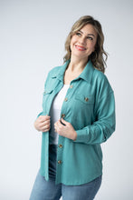 Load image into Gallery viewer, Brenna Button Down Top - Teal