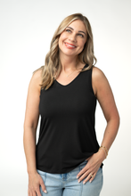 Load image into Gallery viewer, Vera V Neck Tank - Black