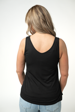 Load image into Gallery viewer, Vera V Neck Tank - Black