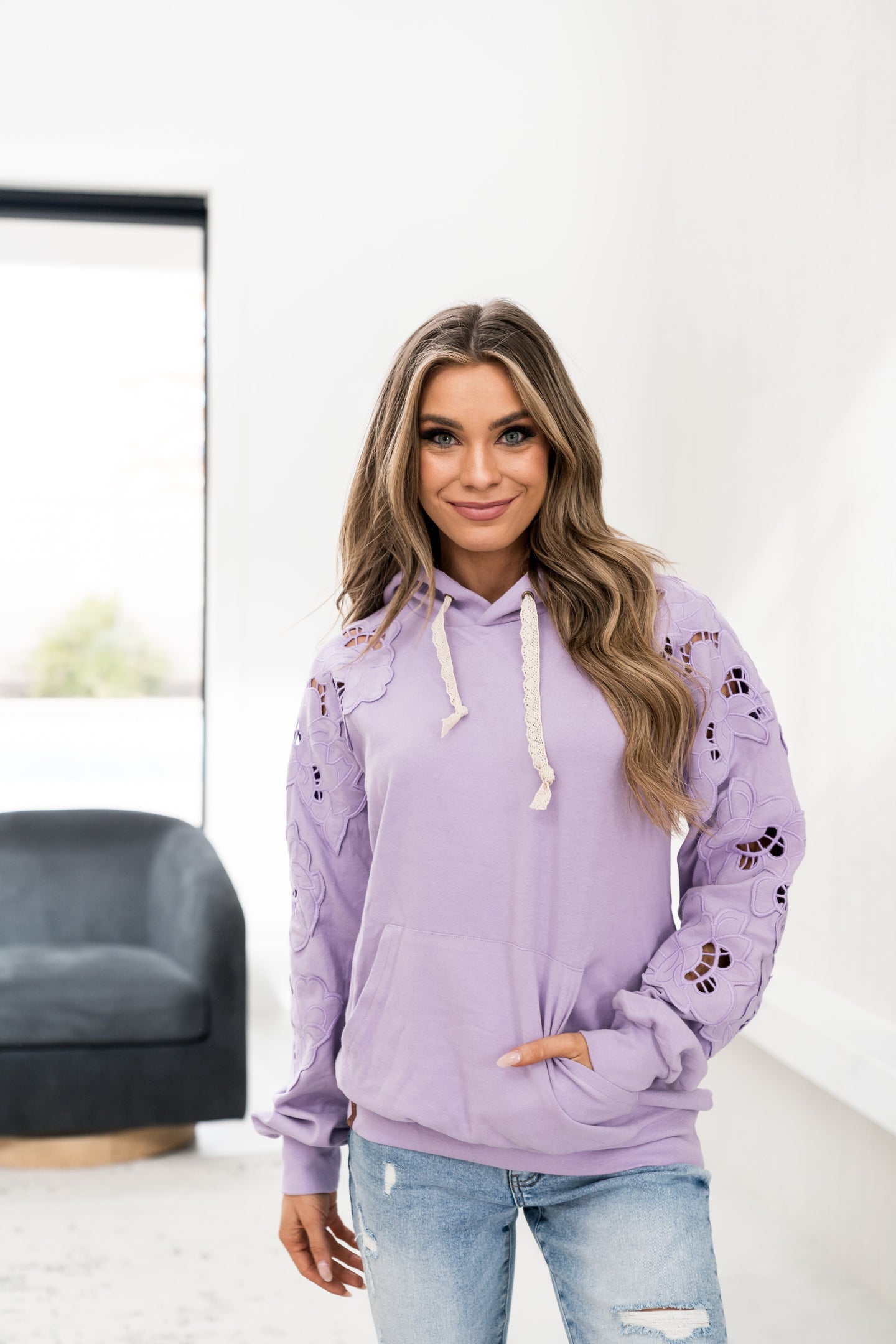 University Hoodie- Love Story Lilac