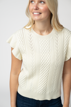 Load image into Gallery viewer, Felicity Flutter Sweater Top - Ivory