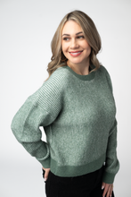 Load image into Gallery viewer, Josie Cozy Crew Sweater - Sage