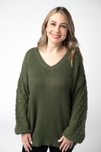 Load image into Gallery viewer, Talina Textured Sweater - Olive