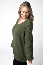 Load image into Gallery viewer, Talina Textured Sweater - Olive