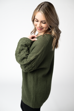 Load image into Gallery viewer, Talina Textured Sweater - Olive