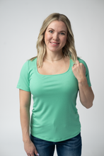 Load image into Gallery viewer, Short Sleeve Alyssa Top - Aquamarine