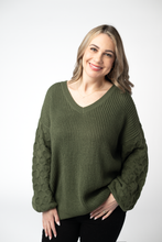 Load image into Gallery viewer, Talina Textured Sweater - Olive