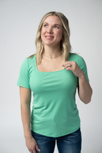 Load image into Gallery viewer, Short Sleeve Alyssa Top - Aquamarine