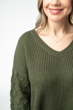 Load image into Gallery viewer, Talina Textured Sweater - Olive