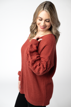 Load image into Gallery viewer, Talina Textured Sweater - Brick