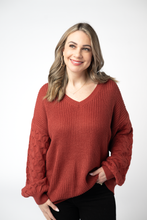 Load image into Gallery viewer, Talina Textured Sweater - Brick