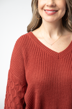 Load image into Gallery viewer, Talina Textured Sweater - Brick