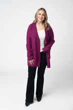 Load image into Gallery viewer, Brooks Button Sweater Cardigan - Magenta