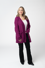 Load image into Gallery viewer, Brooks Button Sweater Cardigan - Magenta