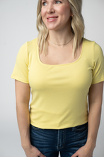 Load image into Gallery viewer, Short Sleeve Alyssa Top - Yellow