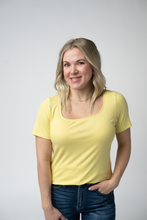 Load image into Gallery viewer, Short Sleeve Alyssa Top - Yellow