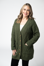 Load image into Gallery viewer, Brooks Button Sweater Cardigan - Olive