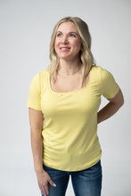 Load image into Gallery viewer, Short Sleeve Alyssa Top - Yellow