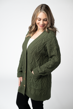 Load image into Gallery viewer, Brooks Button Sweater Cardigan - Olive
