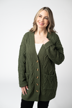 Load image into Gallery viewer, Brooks Button Sweater Cardigan - Olive