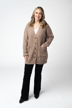 Load image into Gallery viewer, Brooks Button Sweater Cardigan - Mocha
