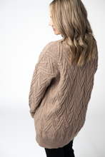 Load image into Gallery viewer, Brooks Button Sweater Cardigan - Mocha