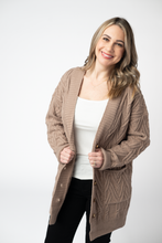 Load image into Gallery viewer, Brooks Button Sweater Cardigan - Mocha