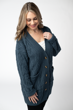 Load image into Gallery viewer, Brooks Button Sweater Cardigan - Navy