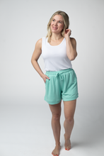 Load image into Gallery viewer, Weslie Waffle Shorts - Turquoise