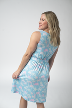 Load image into Gallery viewer, Beverly Button Dress - Aqua Palm