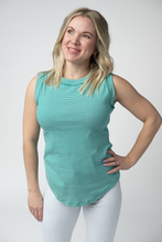 Load image into Gallery viewer, Morgan Micro Striped Tank - Jade