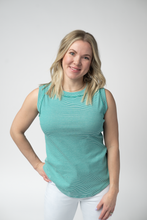 Load image into Gallery viewer, Morgan Micro Striped Tank - Jade