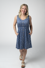 Load image into Gallery viewer, Beverly Button Dress - Nautical Navy