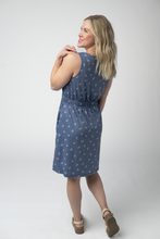 Load image into Gallery viewer, Beverly Button Dress - Nautical Navy
