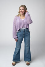 Load image into Gallery viewer, Callie Cropped Cardigan - Lavender