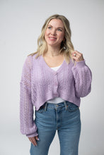 Load image into Gallery viewer, Callie Cropped Cardigan - Lavender