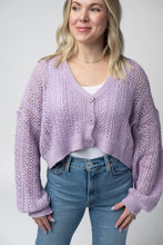 Load image into Gallery viewer, Callie Cropped Cardigan - Lavender