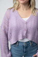 Load image into Gallery viewer, Callie Cropped Cardigan - Lavender