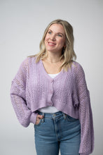 Load image into Gallery viewer, Callie Cropped Cardigan - Lavender