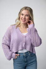 Load image into Gallery viewer, Callie Cropped Cardigan - Lavender