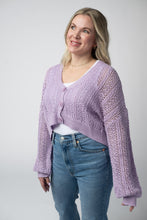 Load image into Gallery viewer, Callie Cropped Cardigan - Lavender