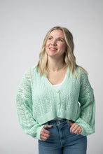 Load image into Gallery viewer, Callie Cropped Cardigan - Mint