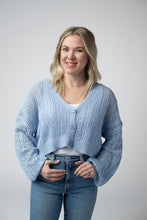 Load image into Gallery viewer, Callie Cropped Cardigan - Sky Blue