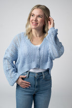 Load image into Gallery viewer, Callie Cropped Cardigan - Sky Blue