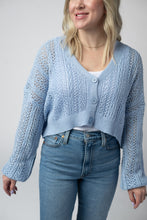 Load image into Gallery viewer, Callie Cropped Cardigan - Sky Blue